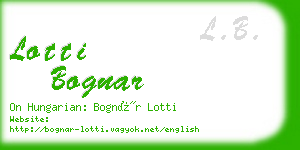 lotti bognar business card